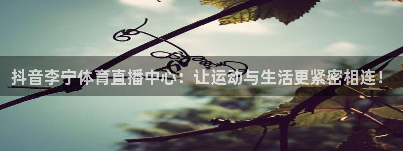 蜘蛛直播nba免费观看：抖音李宁体育直播中心：让运动与生活更紧密相连！