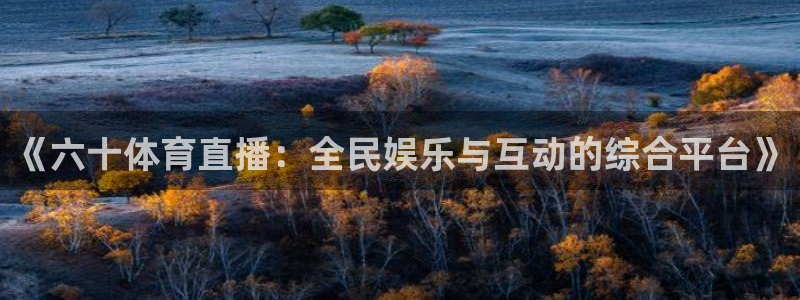 nba蜘蛛直播：《六十体育直播：全民娱乐与互动的综合平台》